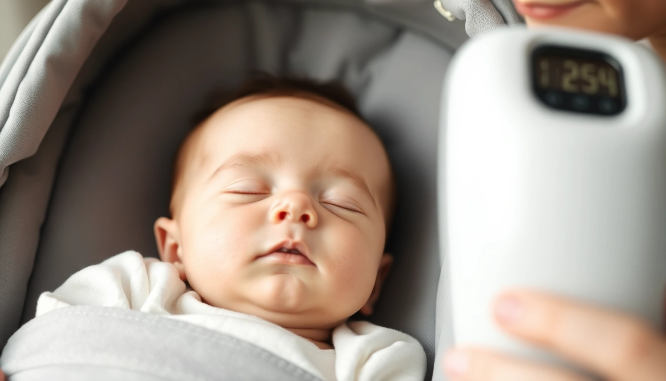 Paras vauvan nenäimuri in use, gently cleaning a sleeping baby's nose with a safe, effective device, ensuring comfort and hygiene for parents and children.