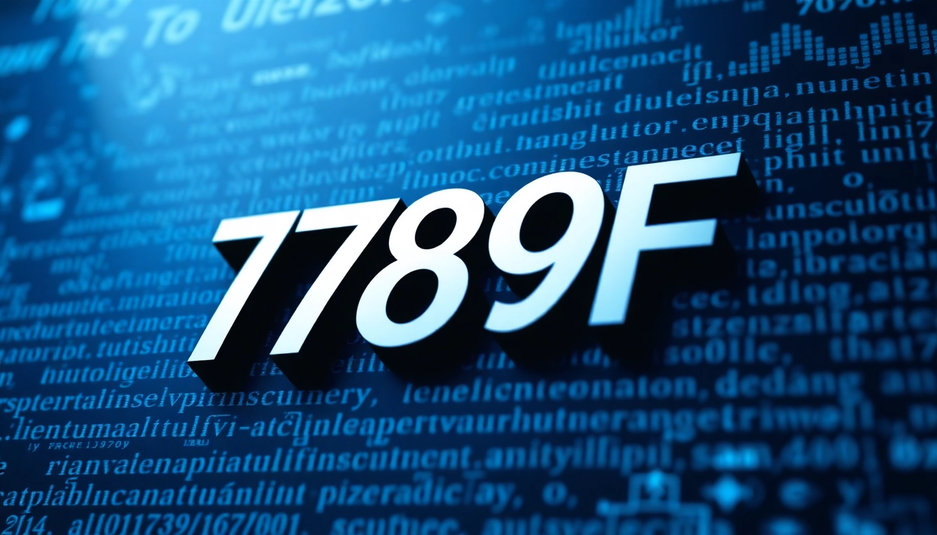 789F online service platform showcasing sleek interface and modern branding in vibrant blue tones for user engagement and recognition.