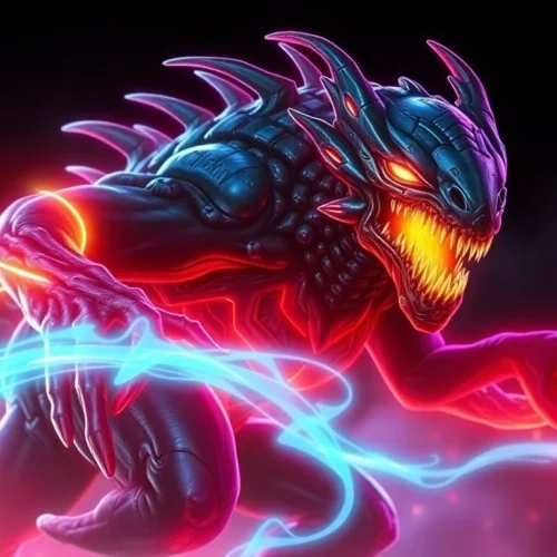 Close-up of 789f.monster showcasing its detailed features and vibrant colors, highlighting a fierce and captivating creature from the 789f.monster network for immersive visuals.
