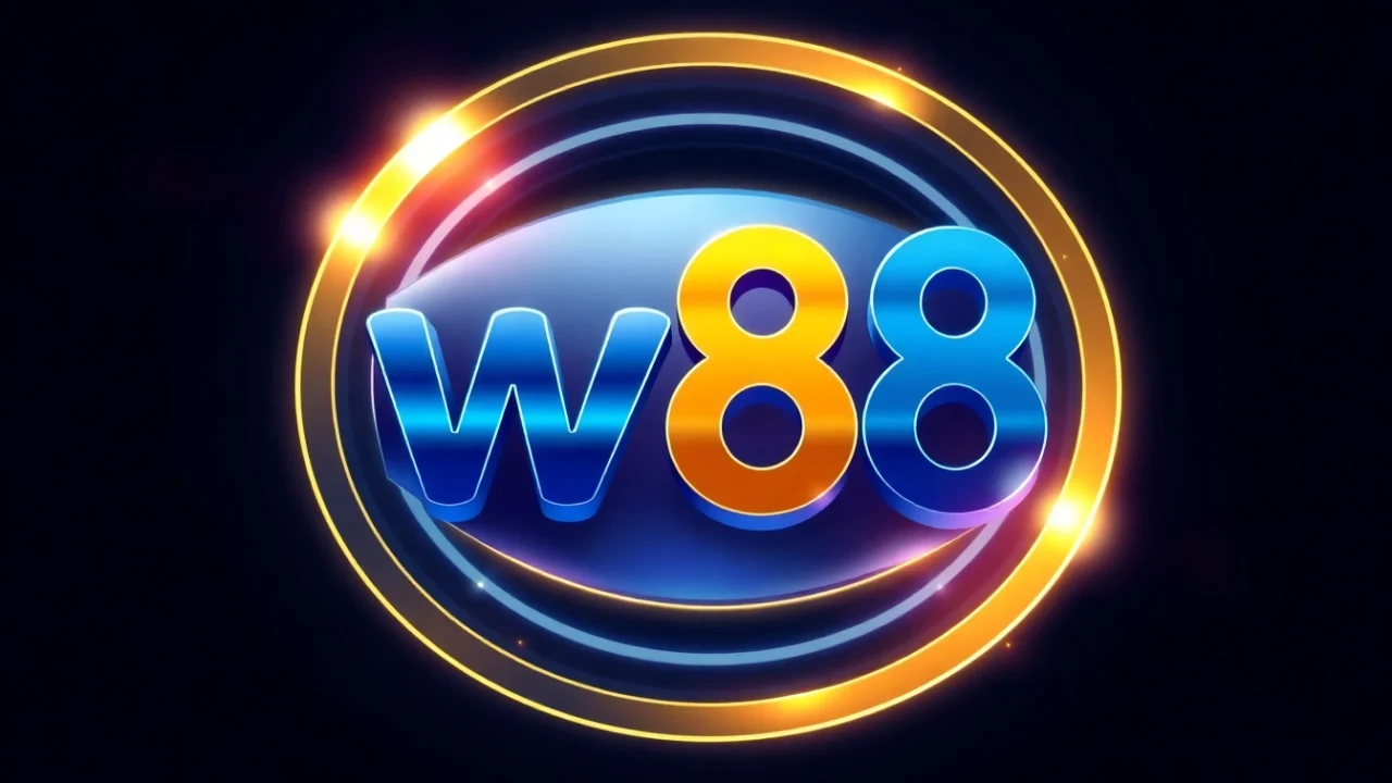 Dynamic w88 logo displayed on a digital interface, highlighting online betting platform branding and technological relevance.
