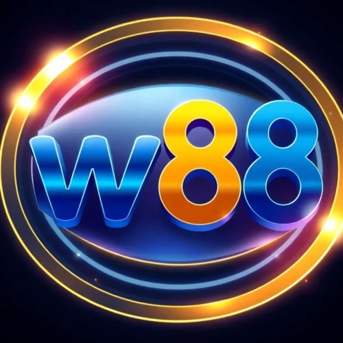 Dynamic w88 logo displayed on a digital interface, highlighting online betting platform branding and technological relevance.