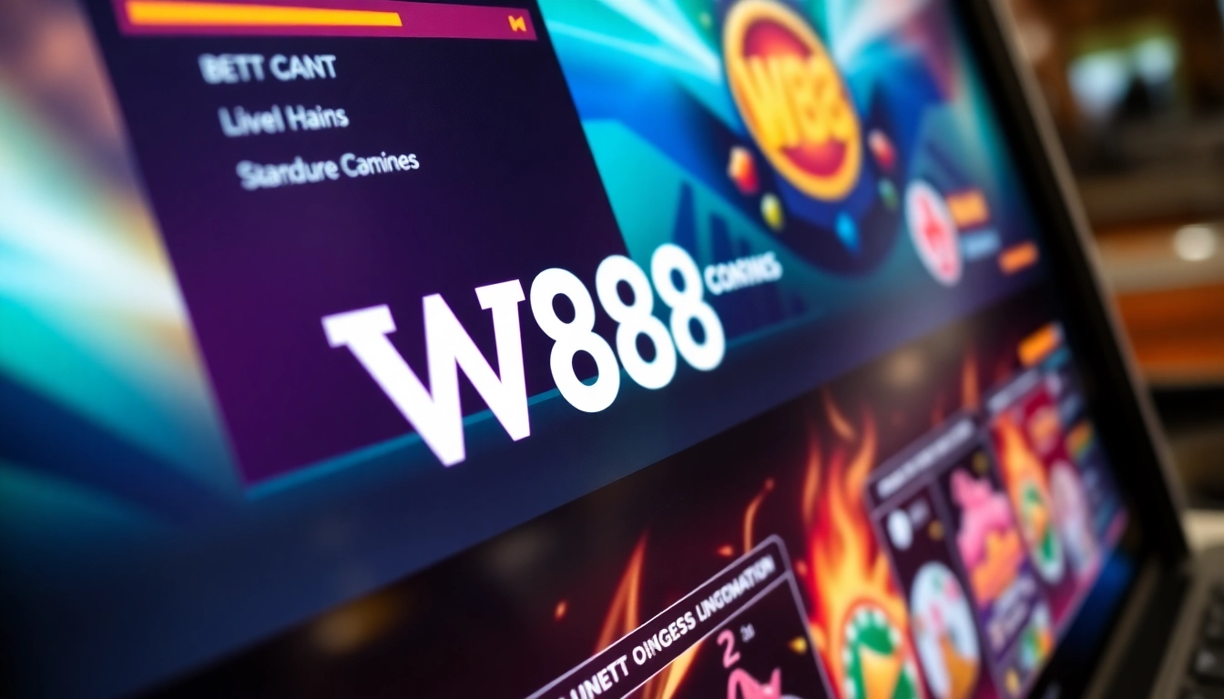 W88 online betting platform showcasing live casino and sports betting features with engaging visuals and user interface.
