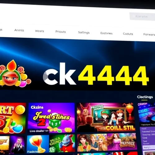Engaging ck4444 online gaming interface showcasing slots, live casino, and sports betting to attract users seeking reliable entertainment.