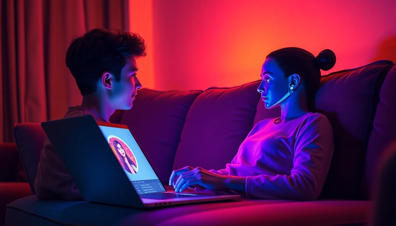 An intimate chat interaction between a user and an AI chatbot.