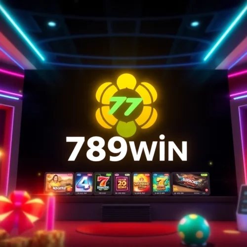 789win logo displayed on a sleek gaming platform with colorful game icons, inviting online gambling enthusiasts to join.