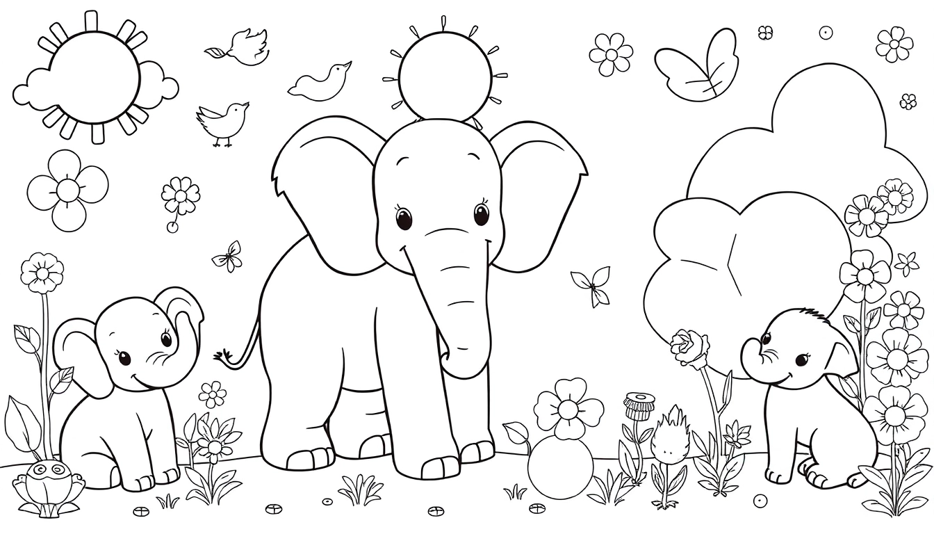 Coloring Pages offer engaging elephant designs and fun themes perfect for kids' creative activities and educational use.