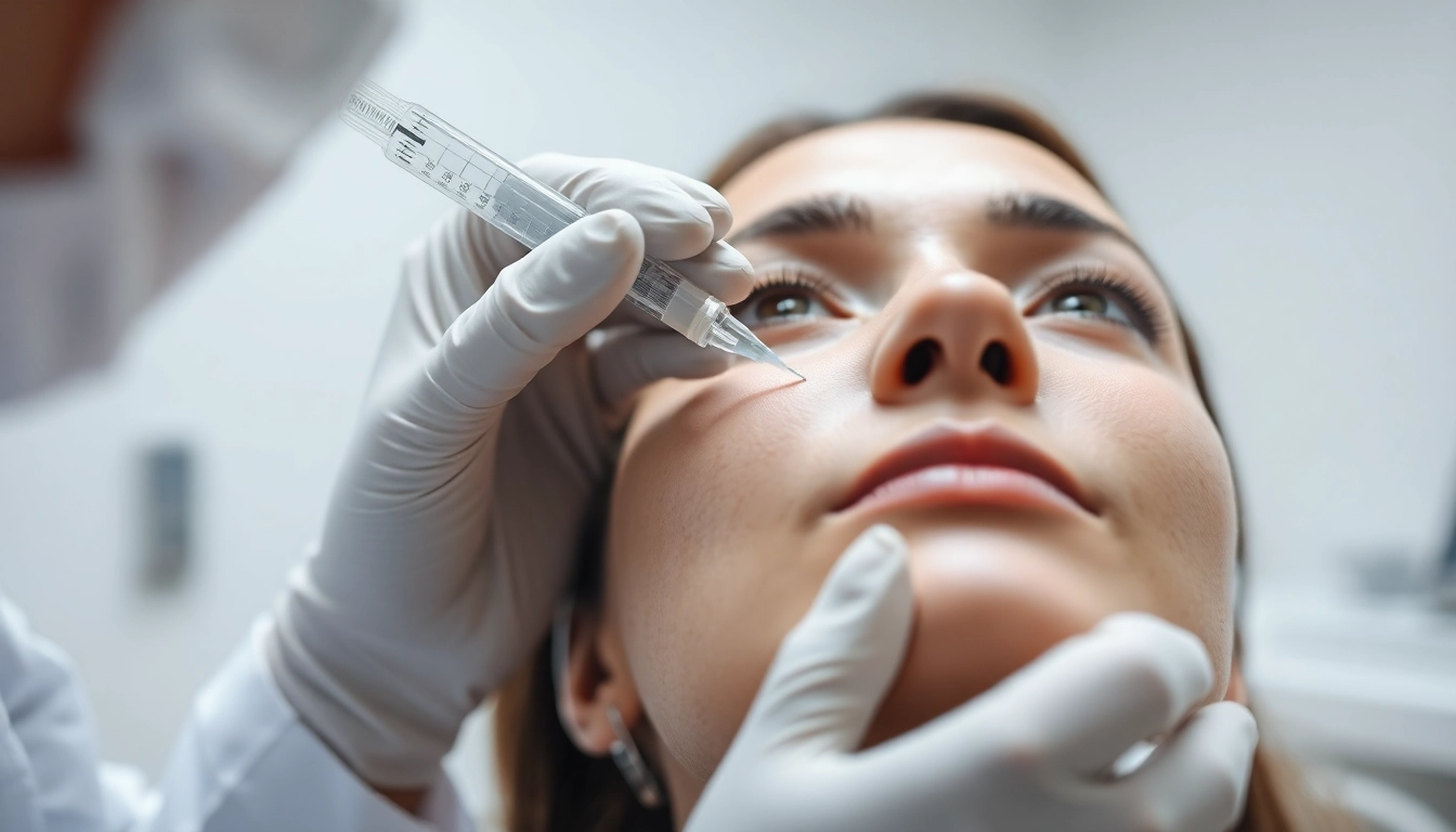 Fettwegspritze Zürich: Experienced specialist performing injection in a clean clinic setting for targeted fat reduction