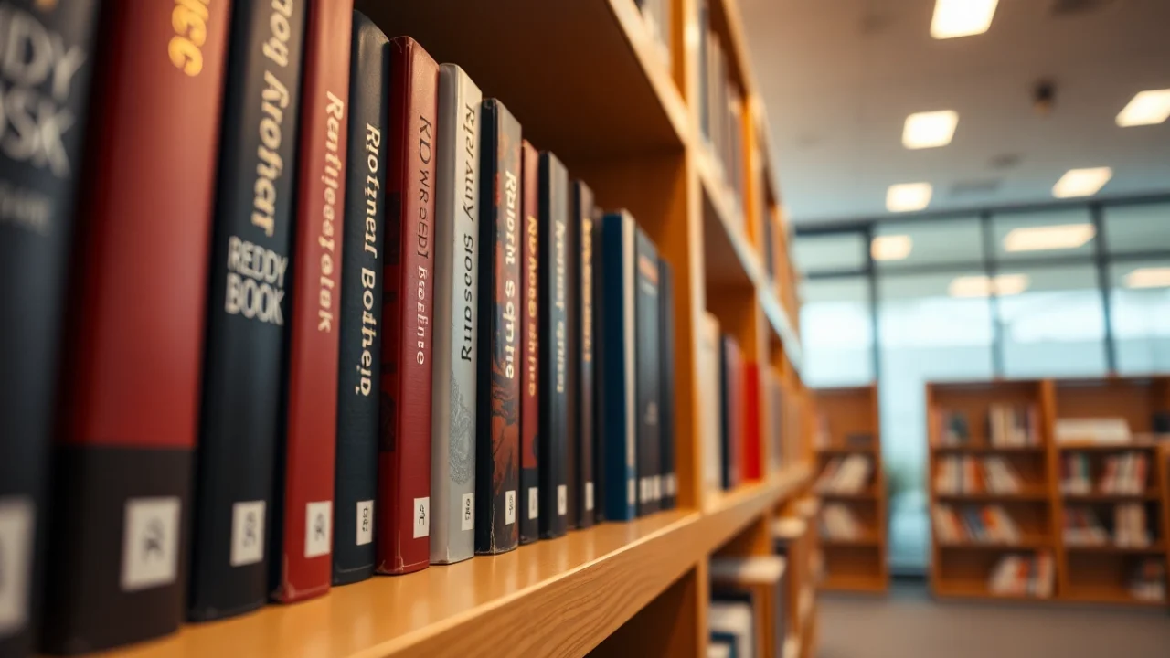 Reddy Book collection displayed on a library shelf with vibrant covers, showcasing high-quality educational and reference materials for users.