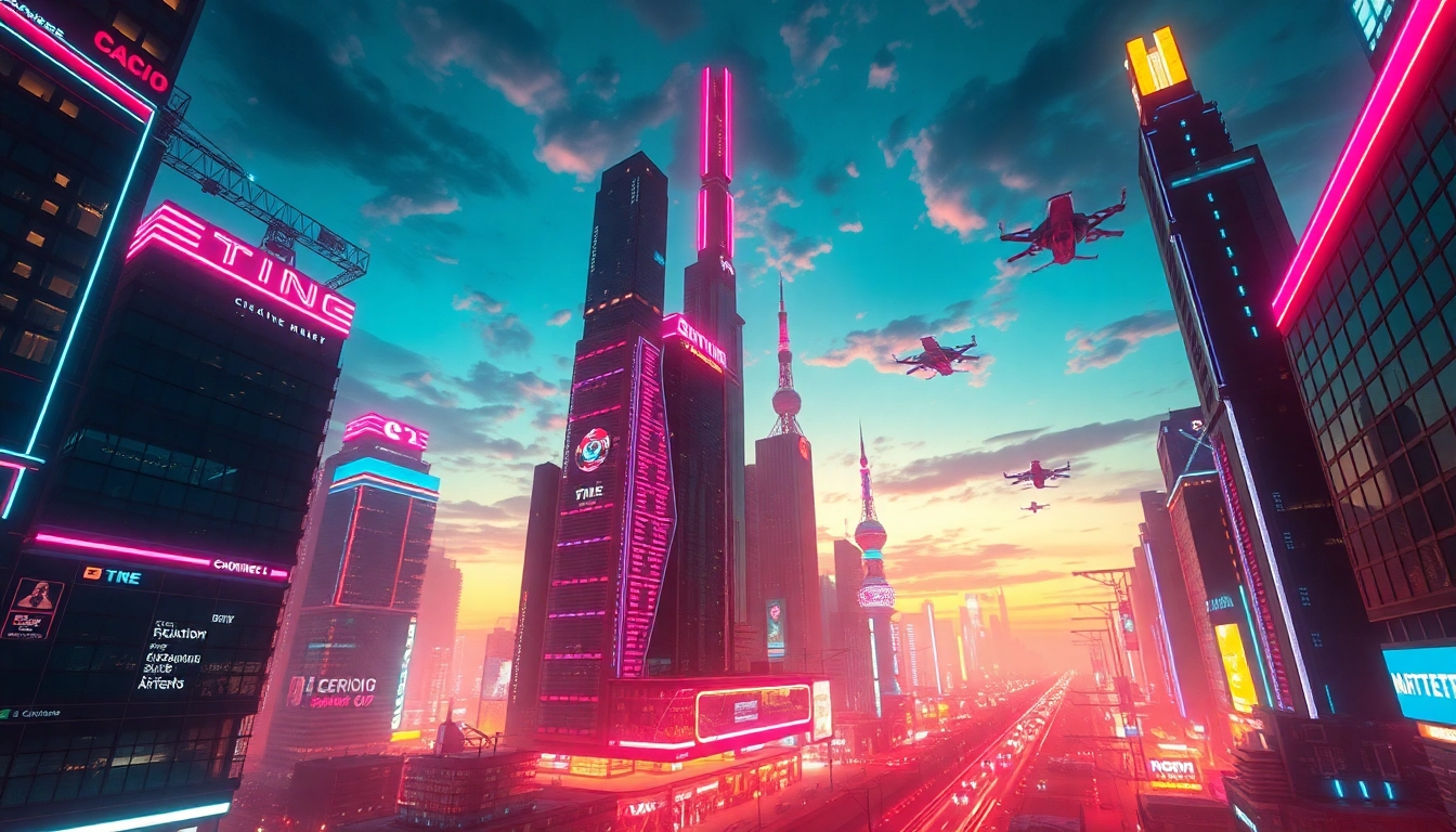High-resolution ai image generator no restrictions creating a vibrant futuristic cityscape with neon lights and cinematic quality, perfect for digital art enthusiasts seeking unrestricted creativity.
