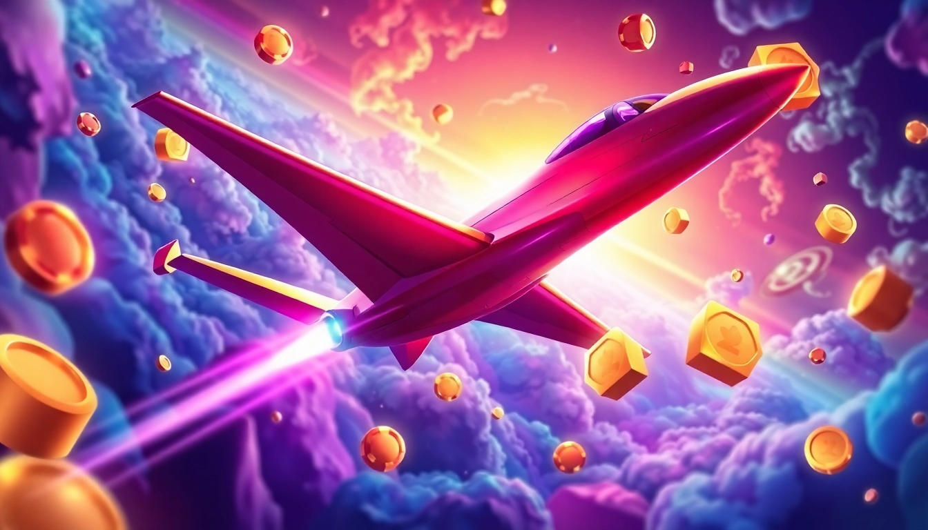 An engaging Aviator game scene showing a plane flying high amidst colorful visuals and multiplier indicators, highlighting thrilling gameplay and strategic opportunities for players.