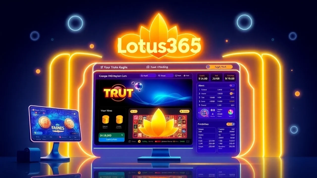 Lotus365 online gaming platform showcasing live betting interface with vibrant colors and sleek design for engaging user experience.