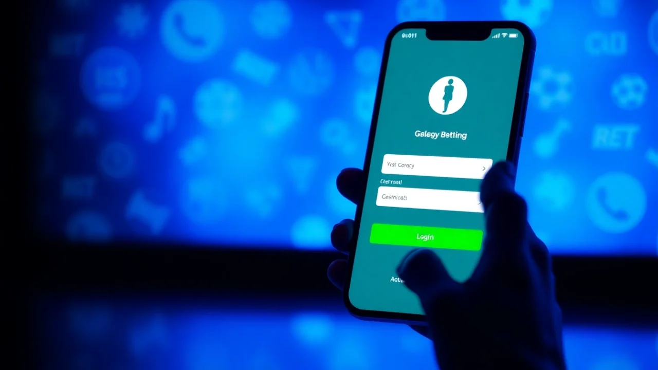 Fairplay login screen on a mobile device showcasing secure access to online sports betting platform for users in India.
