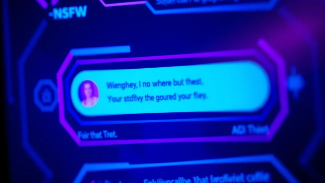 Engaging scene of an AI chatbot representing nsfw ai chat with fiery digital interactions, emphasizing realism and unfiltered communication for screen readers.