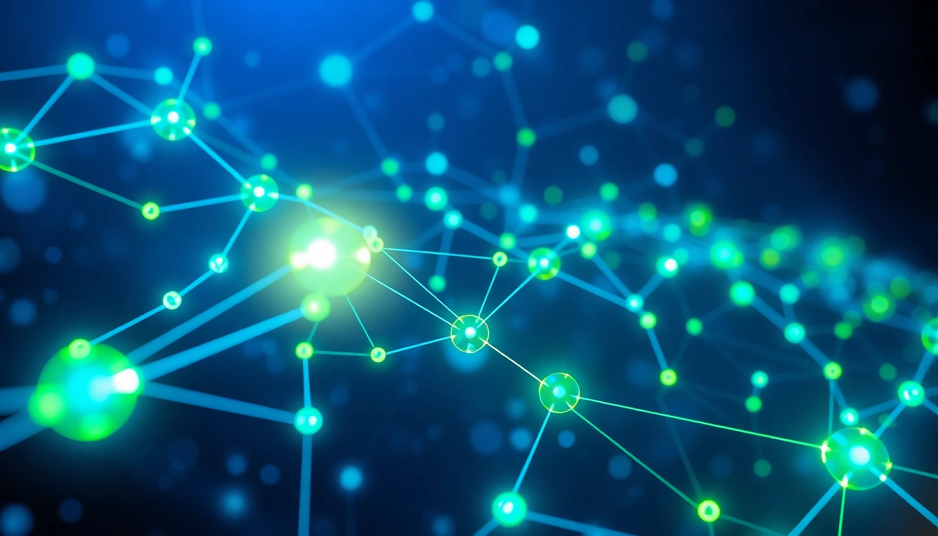 Blockchain technology visual illustrating secure digital transactions and distributed ledgers