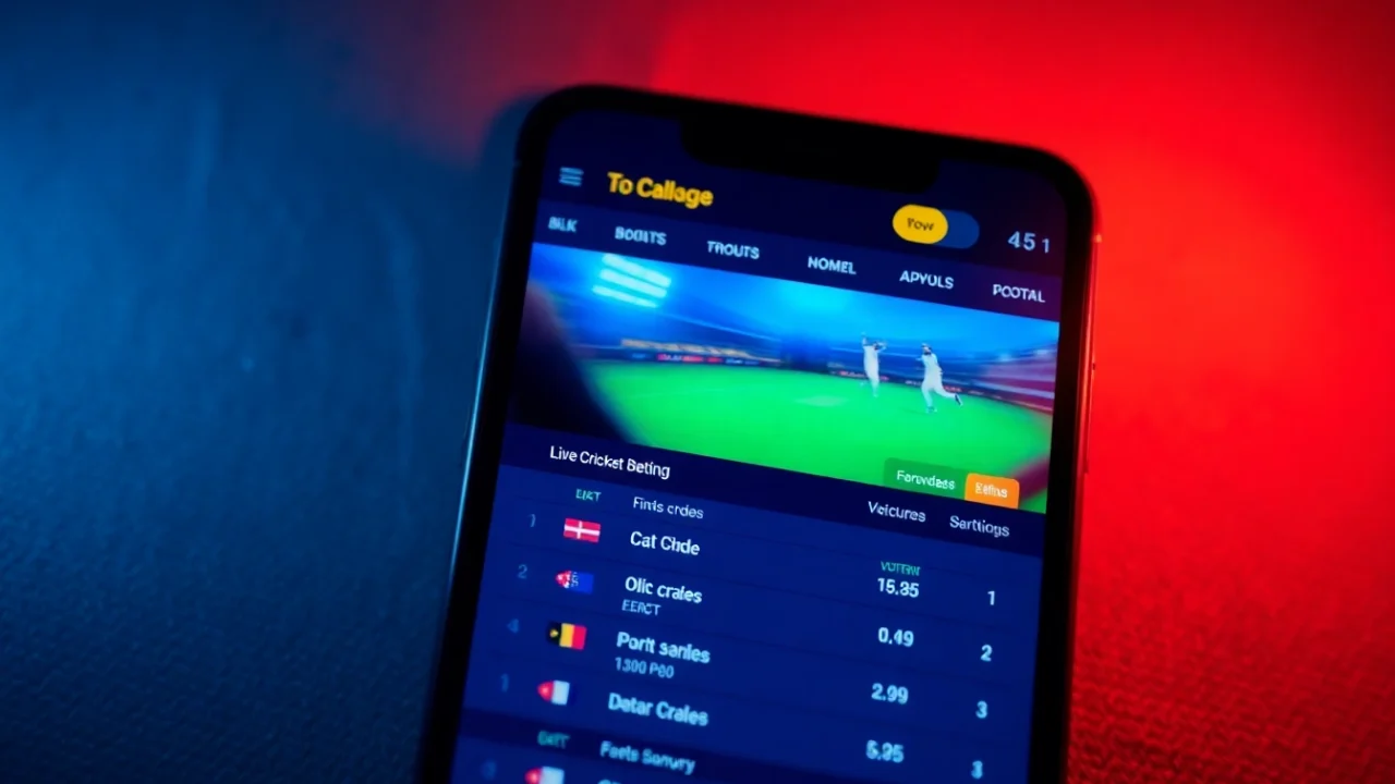 Reddybook platform showcasing live cricket betting with real-time odds and vibrant visuals for engaging user experience.