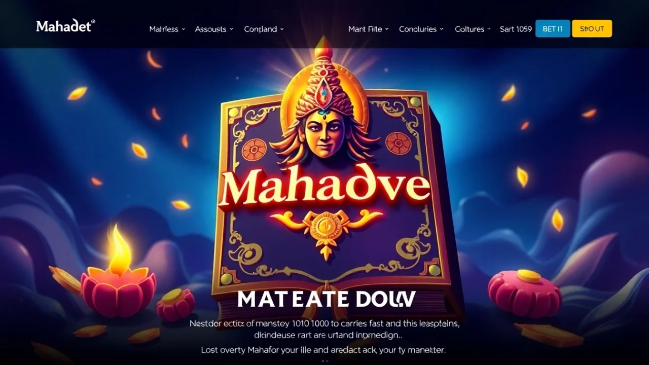Mahadev book logo with a secure and trustworthy betting ID illustration for online Indian bettors