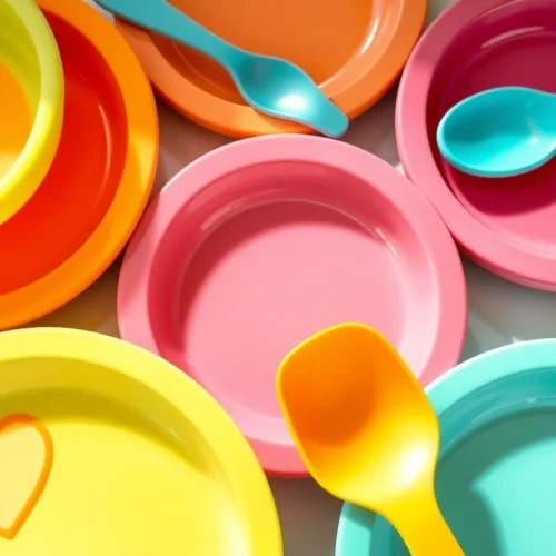 Child-friendly silicone set pappa silicone alimentare sicuro per bambini featuring colorful