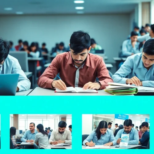 Latest Govt Jobs updates overview showing candidates preparing for exams and downloading admit