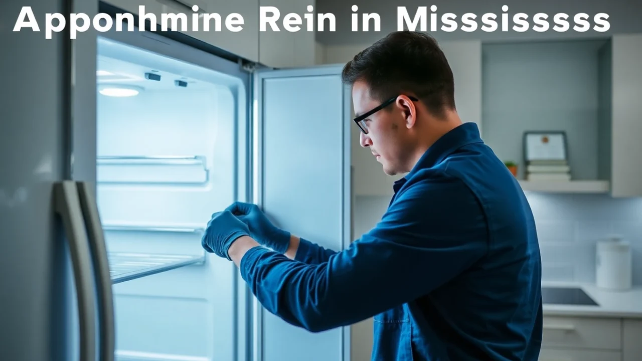 Skilled technician performing appliance repair in Mississauga, emphasizing refrigerator