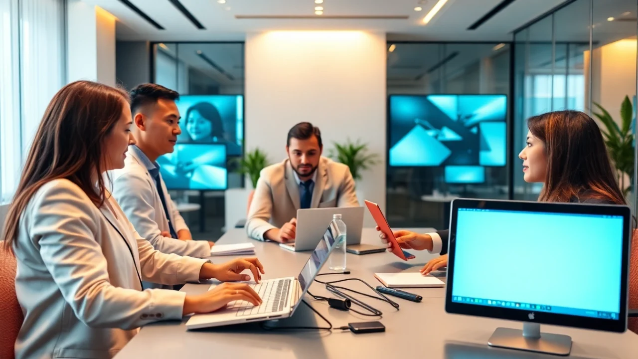 Experienced expert comptable Casablanca team collaborating on digital solutions for business success