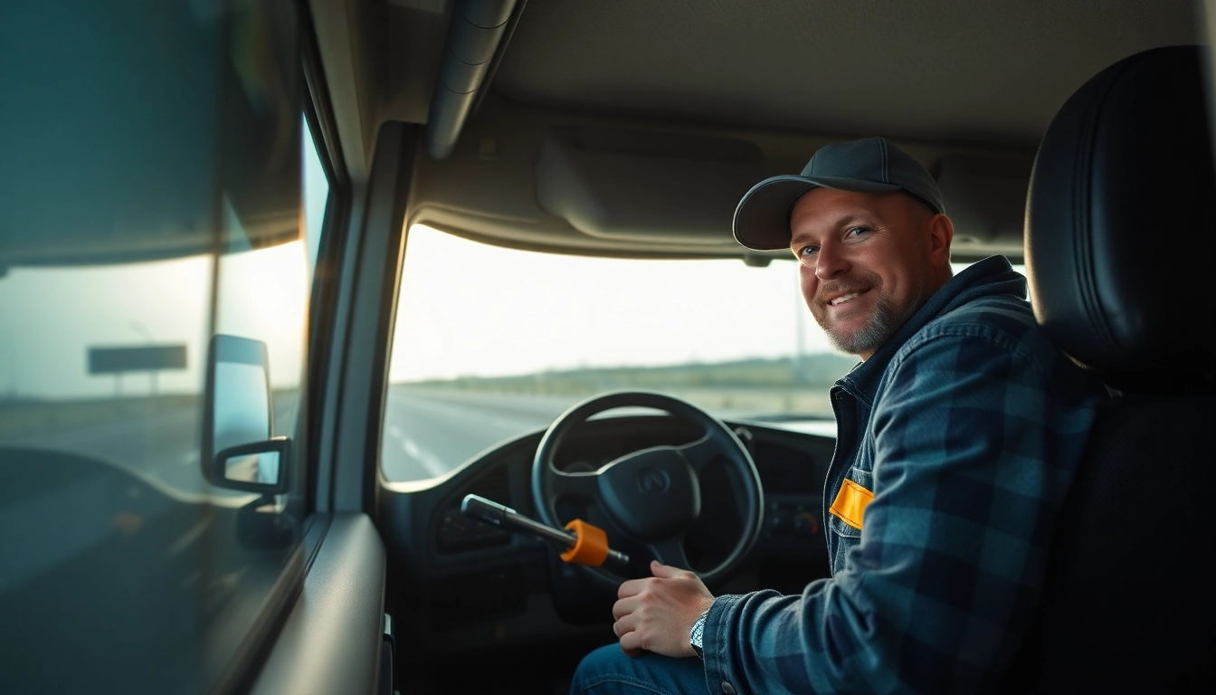Truckers sharing honest trucker reviews during a rest stop to help fellow drivers make informed