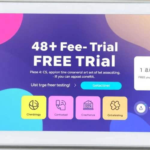 Testing cs 48h with a user-friendly digital interface showcasing free 48-hour trial access for