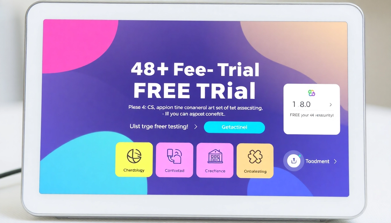 Testing cs 48h with a user-friendly digital interface showcasing free 48-hour trial access for