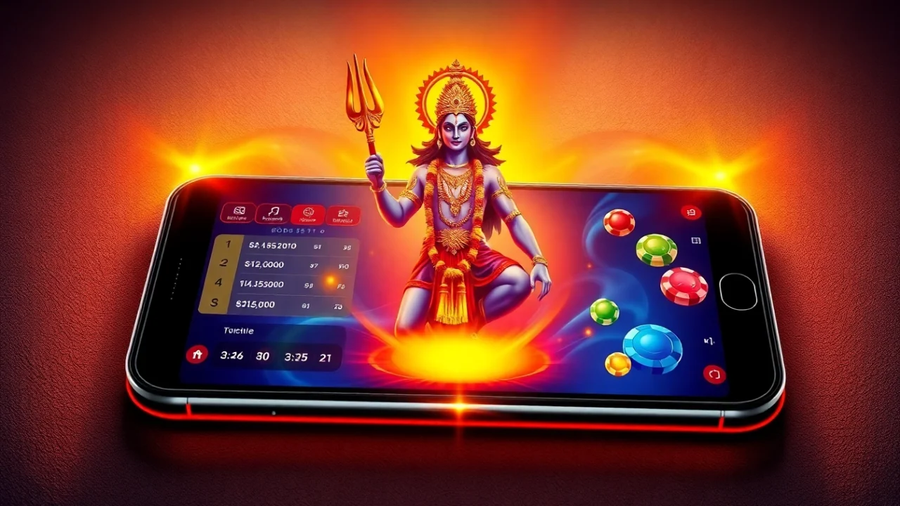 Mahadev book platform showcasing live sports betting and casino games on a smartphone screen