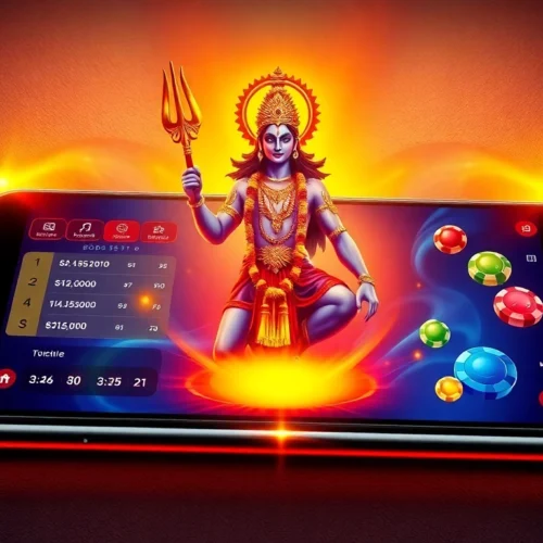 Mahadev book platform showcasing live sports betting and casino games on a smartphone screen