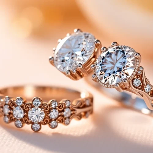 Close-up of klasikinius suzadetuviu ziedus showcasing detailed craftsmanship and sparkle for