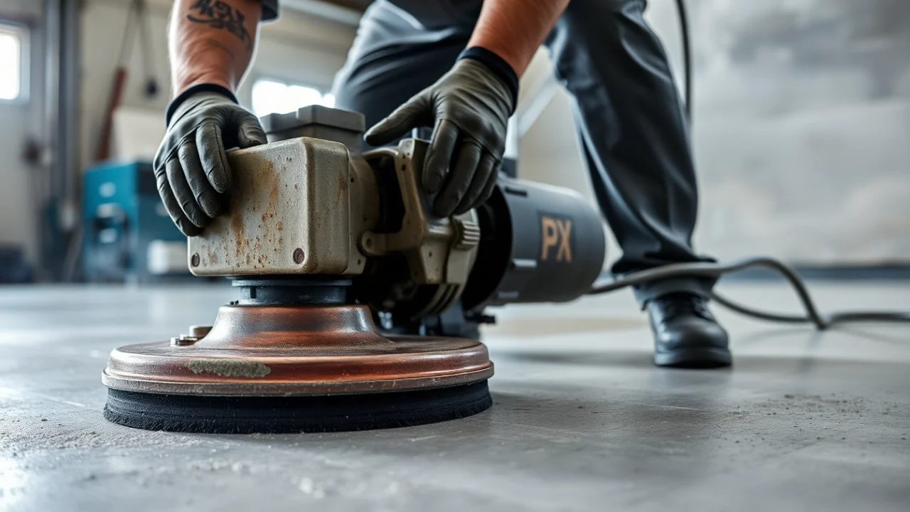 Professional concrete grinding Birmingham service transforming a durable industrial floor with