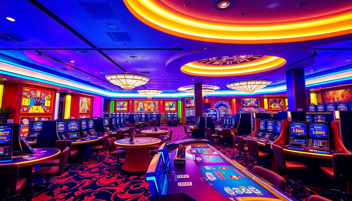 Engaging scene of professional live dealers at trusted casino siteleri with vibrant colors and
