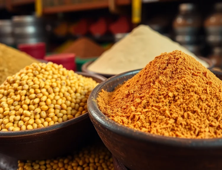 High-quality fenugreek powder displayed with fresh seeds for authentic spice authenticity