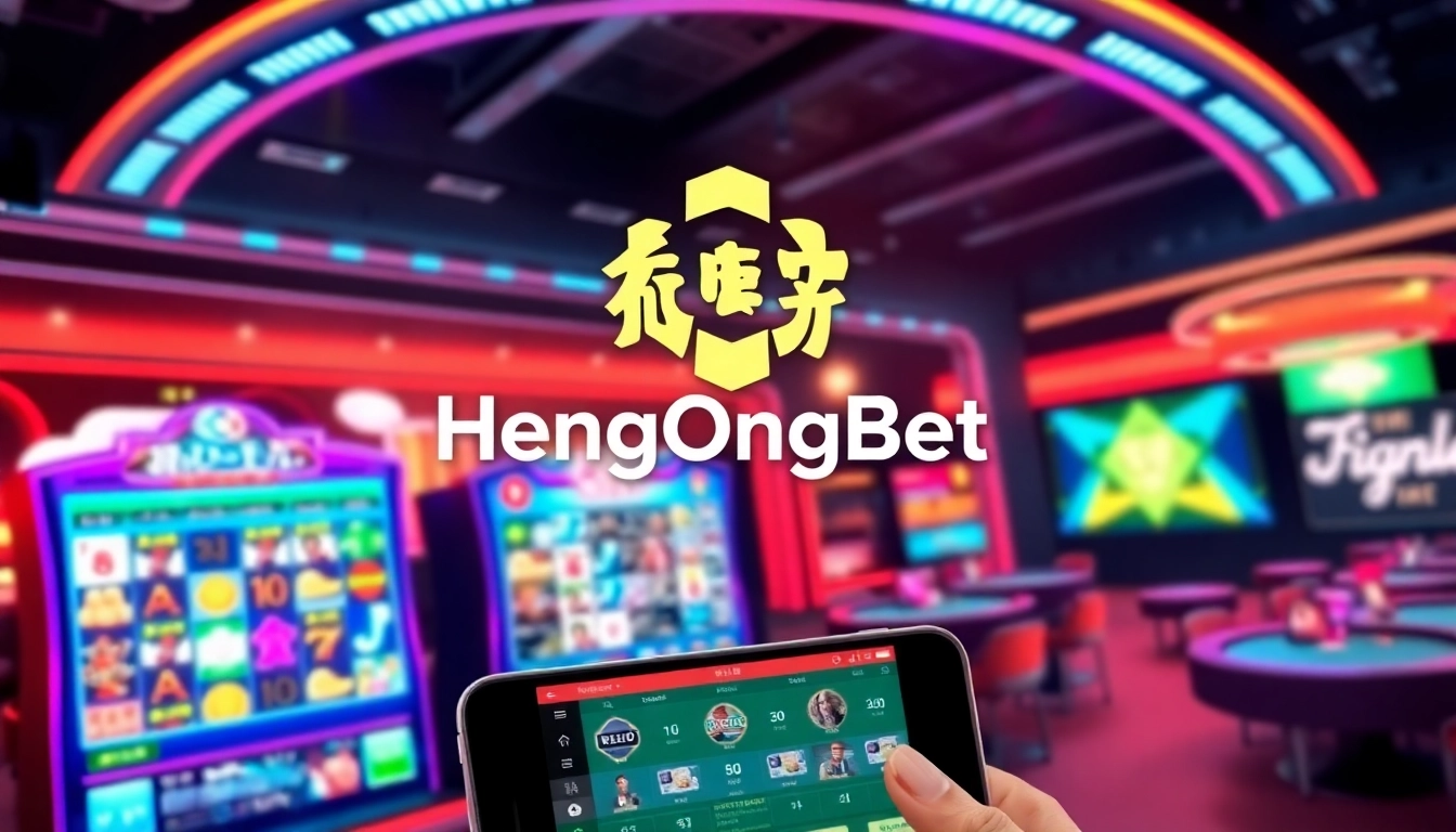 Hengongbet online casino platform featuring vibrant slots and live games on mobile devices for