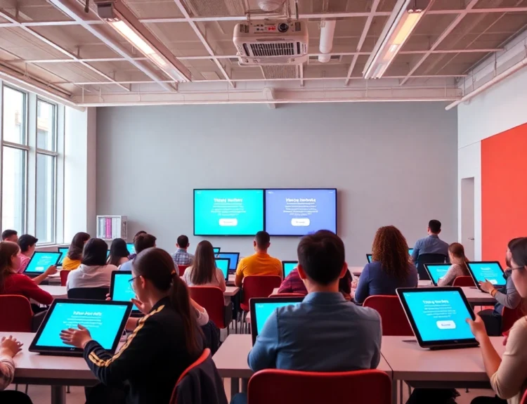 Engaging students using AI quiz generator tools on tablets to enhance personalized learning