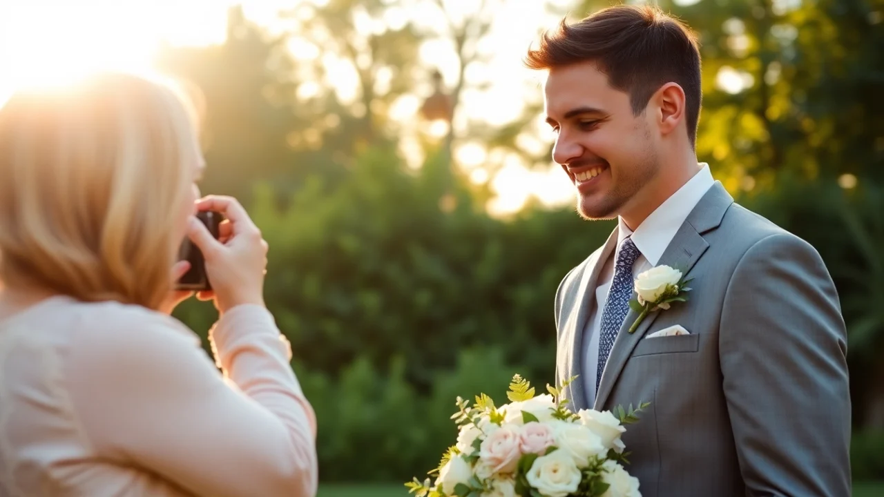 Professional eskuvoi fotos capturing joyful couple during outdoor wedding in natural light for