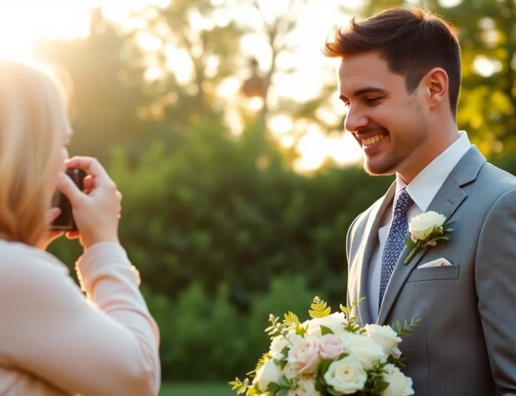 Professional eskuvoi fotos capturing joyful couple during outdoor wedding in natural light for