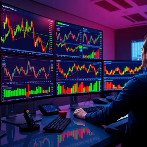 Trading view platform featuring real-time chart analysis and trading tools for investors
