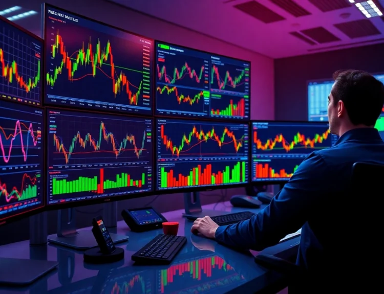 Trading view platform featuring real-time chart analysis and trading tools for investors
